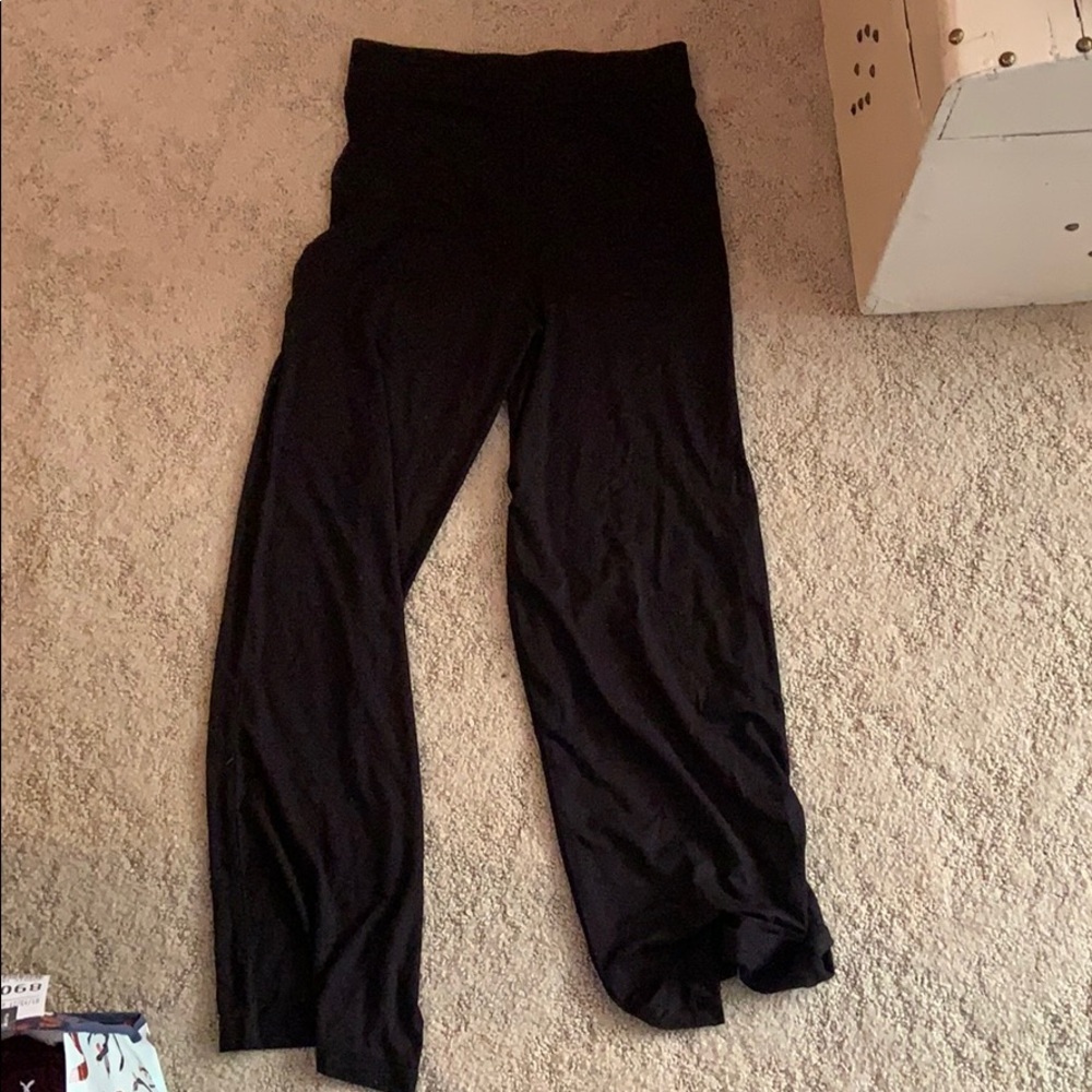 Black flare leggings